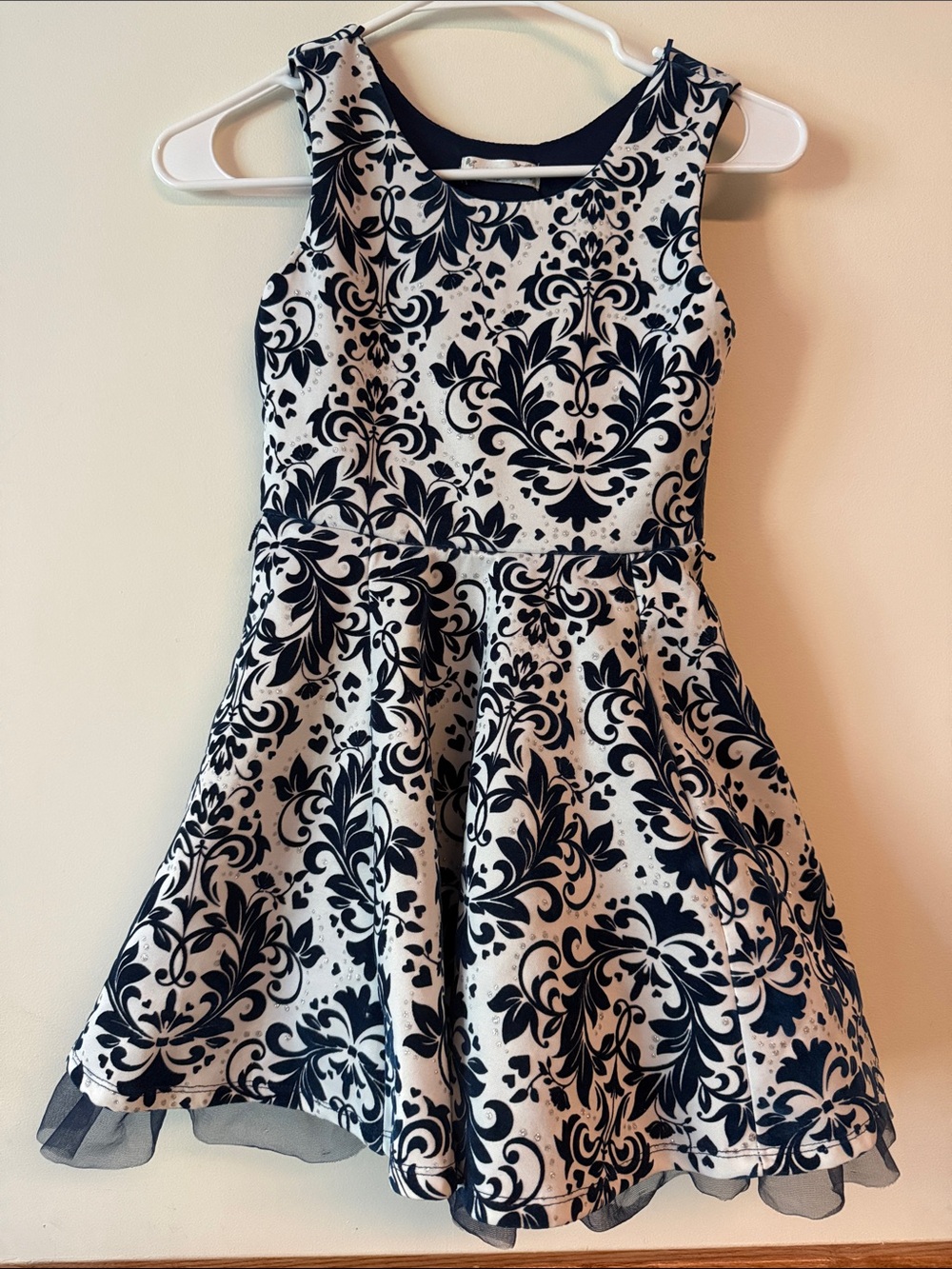 Knitworks Black and White Floral Fit & Flare Dress